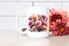 Colorful Carnation Flowers PNG Product Image 2