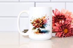 Abstract Wooden Stained Dahlia | Clipart Product Image 2