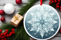 Round Christmass Ornament PNG Product Image 2
