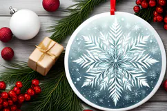 Round Christmass Ornament PNG Product Image 2