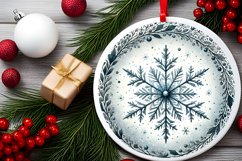 Round Christmas Ornament Sublimation|Clipart Product Image 2