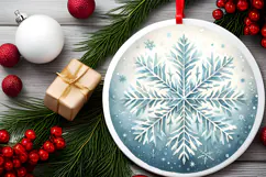 Round Christmass Ornament PNG Product Image 2