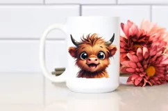 Expressive Funny Highland Cow PNG Product Image 2