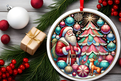 Round Christmass Ornament PNG Product Image 2