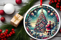 Round Christmass Ornament PNG Product Image 2