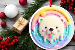Round Christmas Ornament Sublimation|Clipart Product Image 2