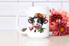 Cow Portrait Hat Goofy Smile Tulip Clipart Product Image 2