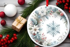 Round Christmas Ornament Sublimation|Clipart Product Image 2
