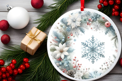 Round Christmass Ornament PNG Product Image 2