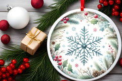 Round Christmass Ornament PNG Product Image 2