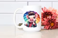 Excited Baby Pig Model, Transparent PNG Product Image 2
