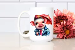 Excited Baby Pig Model, Transparent PNG Product Image 2