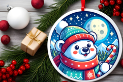 Round Christmass Ornament PNG Product Image 2