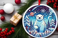 Round Christmass Ornament PNG Product Image 2