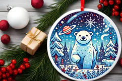 Round Christmass Ornament PNG Product Image 2