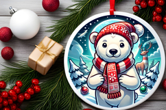 Round Christmass Ornament PNG Product Image 2