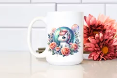 Baby Unicorn in Bubble | Watercolor Clipart Product Image 2