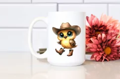 Baby Bird Big Eyes Cowboy Boots | Sublimation Clipart Product Image 2