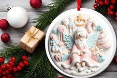 Round Christmas Ornament Sublimation|Clipart Product Image 2