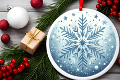 Round Christmass Ornament PNG Product Image 2