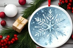 Round Christmas Ornament Sublimation|Clipart Product Image 2