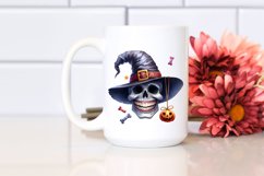 Goofy Halloween Skull Watercolor Product Image 2