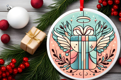 Round Christmass Ornament PNG Product Image 2