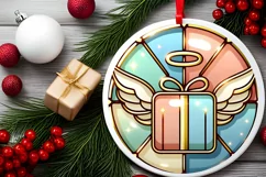Round Christmas Ornament Sublimation|Clipart Product Image 2