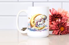 Pirouetting Baby Unicorn on Majestic Airship | Sublimation | Product Image 2