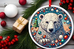 Round Christmass Ornament PNG Product Image 2