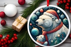 Round Christmas Ornament Sublimation|Clipart Product Image 2