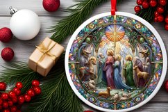 Round Christmas Ornament Sublimation|Clipart Product Image 2