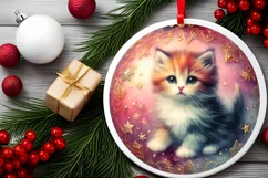 Round Christmas Ornament Sublimation|Clipart Product Image 2