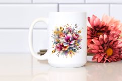 Vibrant Bouquet Gold Foil | Sublimation Clipart Product Image 2
