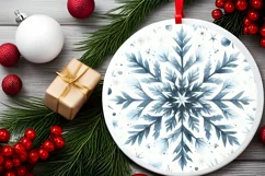 Round Christmas Ornament Sublimation|Clipart Product Image 2