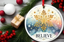 Round Christmas Ornament Sublimation|Clipart Product Image 2