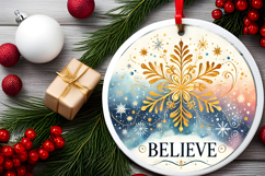 Round Christmass Ornament PNG Product Image 2