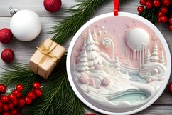 Round Christmas Ornament Sublimation|Clipart Product Image 2