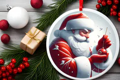 Round Christmass Ornament PNG Product Image 2