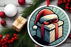 Round Christmas Ornament Sublimation|Clipart Product Image 2
