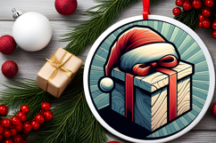 Round Christmass Ornament PNG Product Image 2