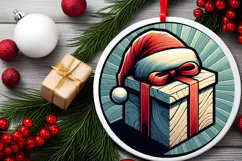 Round Christmass Ornament PNG Product Image 2