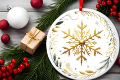 Round Christmass Ornament PNG Product Image 2