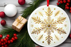 Round Christmass Ornament PNG Product Image 2