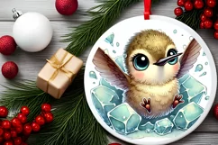 Round Christmas Ornament Sublimation|Clipart Product Image 1