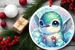 Round Christmas Ornament Sublimation|Clipart Product Image 1