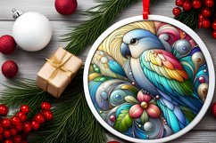 Round Christmass Ornament PNG Product Image 2