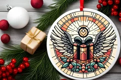 Round Christmas Ornament Sublimation|Clipart Product Image 2