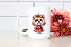 Maltese Human-like Watercolor Clipart Product Image 2