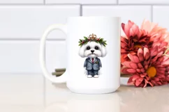 Maltese Human-like Watercolor Clipart Product Image 2
